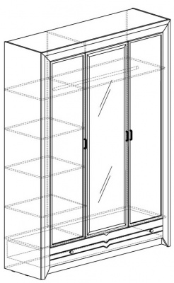 Шкаф 3-х дверный Фьорд №150