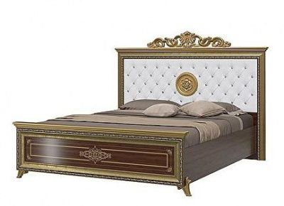  Кровать Версаль с мягким изголовьем 180x200 (СВ-04) орех